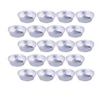KOMBIUDA 20 Pièces Bol de Cuisson Jetable Rond en Aluminium | Argenté, Multi-usage, Protège les Aliments du Brûlage, Se Décompose Facilement, pour Fromage et Œuf