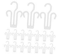KOMBIUDA 20 Pièces Lot de Cintres Plastique pour Chaussures et Sandales Organiseur Suspendu Gain de Place pour Séchage et Rangement Crochet Robuste Blanc pour Placard et Casier à Chaussures