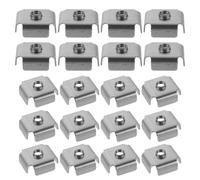 KOMBIUDA 200 Inserts Filetés Métalliques pour Tubes Carrés 25x25 Mm M6 en Tôle D'acier, Écrous Carrés D'insertion pour Tube Soudé, Lot de 200 Pièces, Fixation Sécurisée pour