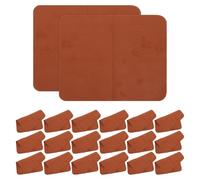 KOMBIUDA 24 Pièces Lingettes de Nettoyage Microfibre 24 Pcs Marron, Emballage Individuel, Chiffon Doux en Daim Épais pour Lunettes, Écrans, Appareils Photo et Bijoux, Accessoire Polyvalent