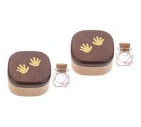 KOMBIUDA 2Pcs Boîte Boîte De Préservation Des Dents À Feuilles Caduques Collection De Dents Conteneur De Dent Cas De Dent Étui De Rangement Des Dents Dents Mon Premier Cas De Boucle