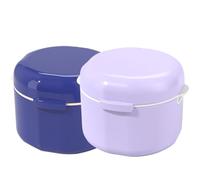 KOMBIUDA 2pièces Boîte de Contention pour Appareil Dentaire Étui de Rangement Portable avec Système de Drainage Boîte pour Appareil Orthodontique