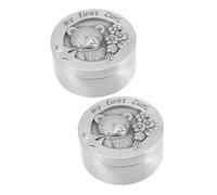 KOMBIUDA 2pièces Boîte De Souvenir Pour Cheveux Fœtaux Boîte De Conservation Pratique Et Pour Design Ronde Et Cartoon Idéale Pour Garder Les Souvenirs Enfance