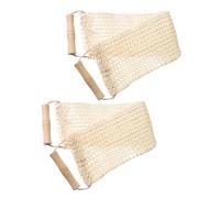 KOMBIUDA 2pièces De Toilette Exfoliant Double Face Pour Dos Sisal Avec Poignée Pour Nettoyage Profondeur Massage Du Corps