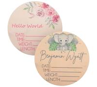 KOMBIUDA 2pièces Panneau Annonce De Naissance Personnalisées Nés Décoration Photo Et Signalétique Arrivée à Hôpital