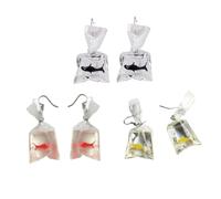 KOMBIUDA 3 paires Boucles Oreilles Femme Originales Boucles Oreilles Gouttes Eau Créatives Requin Transparentes pour Fêtes et Usage Quotidien Couleur Aléatoire Couleur Aléatoire