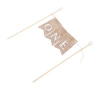 KOMBIUDA 3 Pièces Bannière de Gâteau Anniversaire Faite Main pour Premier Anniversaire Fanions Décoratifs Faciles à Installer pour Fête et Célébration un An