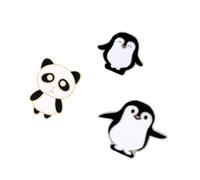 KOMBIUDA 3 pièces Broche Créative Panda et Lot de Pin Costume Décoratif Unique Accessoires de Décoration pour Fêtes et Banquets Style Couple