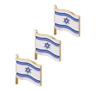 KOMBIUDA 3 pièces Broche Drapeau Israël Lot de Épingles de Revers Robustes Accessoires Décoratifs Durables pour Costumes et Fêtes Badges Nationaux Hommes