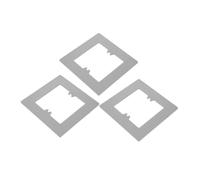 KOMBIUDA 3 pièces Cache-prises Murales Décoratives PC Gris Lot de Plaques Obturation pour Interrupteur et Prise Résistantes Décoloration et Déformation pour Rénovation Murale et Décoration