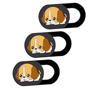 KOMBIUDA 3 pièces Cache Webcam Privacy Protection avec Glissière Protection Anti-Peeping et Anti-Hacking pour Ordinateurs Portables et Tablettes Abs et Léger