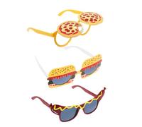 KOMBIUDA 3 Pièces de Fête Maquillage Originales Pizza Hamburger Hot Dog Accessoires Déguisement Unisexe pour Anniversaire Carnaval et Soirée Dété