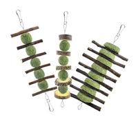 KOMBIUDA 3 pièces Lot de Jouets à Mâcher Branche de Pomme pour Lapins Cochons et Hamsters Jouets Dentition Durables et Sûrs pour Animaux de Compagnie