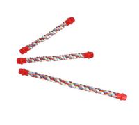 KOMBIUDA 3 Pièces Perche pour Perroquet Corde Colorée Perchoir Coton Flexible pour Cage à Oiseaux Escalade Mastication Adaptable pour Perroquets Perruches et Petits Rongeurs