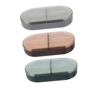 KOMBIUDA 3 Pièces porte-pilule de voyage pilulier planificateur de Organisateur de pilules portable Organisateur hebdomadaire de pilules ABS