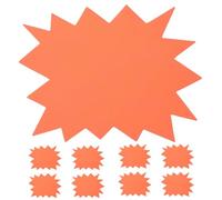 KOMBIUDA 30 Étiquettes de Prix Fluorescentes Orange, Format 10 X 10 Cm, Autocollants pour Magasins et Ventes de Garage, Papier Construction Fluo, Lot de 30 Pièces