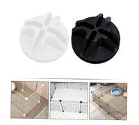 KOMBIUDA 30 Pièces Connecteurs DIY pour Étagères et Cages à Petits Animaux Lot de Plastique Noir et Blanc Accessoires Faciles à Installer pour Enclos Chien et Rangement Modulaire