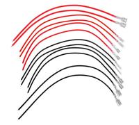 KOMBIUDA 30 pièces Kit de Cosses Plates Isolées à Sertir Cuivre Étamé Assortiment avec Fils Rouge Noir Connecteurs Rapides pour Câblage Électrique et Automobile