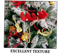 KOMBIUDA 35 pièces Miniature Musical Instruments Set for Dollhouse Decoration Detailed Mini Violin Piano Trumpet Saxophone Guitar Ornaments for and Collectors