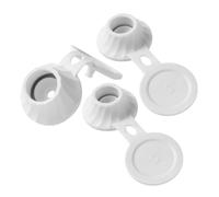 KOMBIUDA 3pcs Couvercle De Bouteille À Condiments Bouchons De Rechange Pour Gel Cuisine TPE Blanc 18mm 22mm 27mm