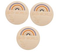 KOMBIUDA 3pièces Disque De Mois Pour Garçon Fille Cartes Annonce De Naissance Et Événements Mémorables Accessoire Photo Garçon Et Fille Marqueurs De Jalons Mensuels
