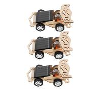 KOMBIUDA 3Set Kit Voitures Solaires à Monter Jeu Éducatif DIY Stem Garçon Fille Projet Scientifique Énergie Solaire pour Apprentissage Mécanique et Travail Équipe