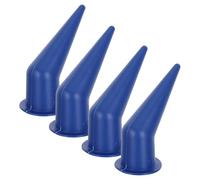KOMBIUDA 4 Embouts de Buse à Calfeutrer Incurvés Bleus en Plastique, Compatibles Pistolets à Calfeutrer, Ensemble Réutilisable pour Calfeutrage Précis Espaces Restreints, Joints