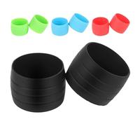 KOMBIUDA 4 paires Anneau de Fixation Silicone pour Ruban Guidon Vélo Route et Vtt Antidérapant Flexible Résistant Aux Intempéries Protection Guidon Kit