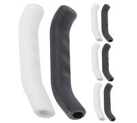 KOMBIUDA 4 Paires Manchons de Levier de Frein Silicone Antidérapants pour Vélo Protection Flexible et Résistante pour Leviers de Vtt Route Moto et Trottinette Noir et Blanc
