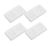 KOMBIUDA 4 Pièces Assiette de Test Porcelaine pour Expériences Chimiques Plaques de Prélèvement Comparaison des Couleurs pour Analyses de Laboratoire