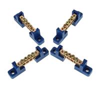 KOMBIUDA 4 pièces Barre Cuivre Bornier Distribution Électrique Robuste et Kit Barrette Terre pour Mise Terre Connecteur Bornier Facile à Installer Résistance à l'Oxydation et Sécurité