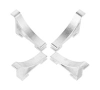 KOMBIUDA 4 Pièces Congélateur Clip Porte-dossard Réfrigérateur Attache Sucette Bébé Supports D'étagère Clips De Support D'étagère Clips D'étagère D'armoire En Métal Silver Aluminium