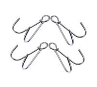 KOMBIUDA 4 Pièces Crochet Double INOX pour Plongée sous- Crochet de Récif Robuste Fixation Sécurisée pour Plongée Dérive Accessoires Marins pour Photographes et Explorateurs