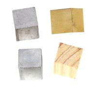 KOMBIUDA 4 pièces Cubes de Densité Aluminium Cuivre Fer et Bois pour Mesure Physique Matériel Éducatif de Sciences pour Collège