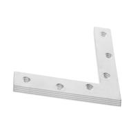 KOMBIUDA 4 Pièces Équerre Fixation Inox Support Plat Angle Robuste pour Assemblage Mobilier et Rénovation