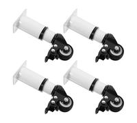 KOMBIUDA 4 pièces Meubles Métalliques Réglables avec Roulette Pivotante pour Canapé Commode Table Hauteur Ajustable Résistants et Faciles à Installer