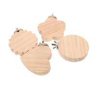 KOMBIUDA 4 Pièces Plateforme pour Perroquet Bois Naturel Perchoir Multifonction pour Perruches Calopsittes et Petits Perroquets Support de Jeu et Repos pour Cage Oiseaux