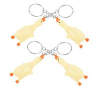 KOMBIUDA 4 Pièces Porte Clés Criante Miniatures Rigolotes pour Sac à Dos Accessoires Animaux Kawaii pour Femmes Charms Animaux Miniatures