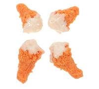 KOMBIUDA 4 Pièces Simulation Fried Chicken Leg Model Realistic Artificial Roast Chicken Display Props for Advertising and Home Decoration