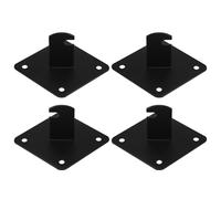KOMBIUDA 4 Pièces Supports Muraux Métalliques pour Grille Lot de Équerres Robustes pour Panneaux Fil Métallique Accessoires Organisation Polyvalents pour Magasin Bureau et Vestiaire