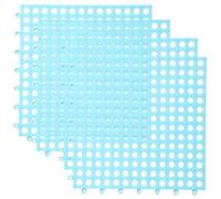 KOMBIUDA 4 pièces Tapis pour Cage de Lapin Plastique Tapis de Sol Respirant pour Petits Animaux comme Cochons Chinchillas et Chiots Facile à Nettoyer et Découper pour Enclos Intérieur