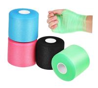 KOMBIUDA 4 Rouleaux Ruban Enveloppant Athlétique Éponge Confortable et Élastique pour Poignets Cheveux Sport Baseball Football Entraînement Athlétique Multi Couleurs