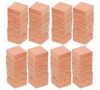 KOMBIUDA 40 Briques Miniatures Carrées Rouges en Argile pour Décor Miniature, Modèles en Briques DIY pour Aménagement Paysager, Accessoires pour Maison de Poupée, Jeu Créatif