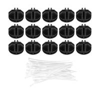 KOMBIUDA 40 Pièces Connecteurs Plastique pour Étagères Modulaires et Colliers de Serrage Réutilisables Auto-bloquants pour Organisateur Cube Fil Rangement Stable et Résistant Aux