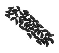 KOMBIUDA 40 Pièces Plaquettes Nasales Noires Adhésives en Silicone Souple Antidérapantes Coussinets de Nez à Chambre d'Air pour Lunettes Plastiques 20 Paires Rehausseur de Nez Confortable