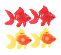 KOMBIUDA 4pièces Décoration Plastique Goldfish Ornamental Fish Artificiel Flottant Miniatures Réalistes pour Aquarium Bureau Et Décor De Maison