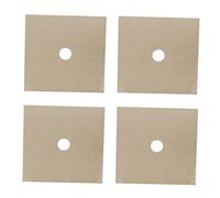 KOMBIUDA 4pièces Protège-brûleurs Antiadhésifs Réutilisables Tapis De Cuisinière Gaz Beige Avec Ajustable Pour Protection Plaque Cuisson