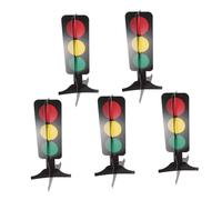 KOMBIUDA 5 Pièces Carton de Jouets Signal Lumineux Modèle pour Décoration Table Anniversaire Garçon Fille Thème Course Voitures