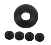 KOMBIUDA 5 Pièces Extrémité de Joint de câble métallique Bouchon de Fil de poulie Attaches de câble borne de connecteur pièces de poulie de Fitness Black