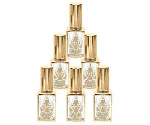 KOMBIUDA 5 Pièces Flacon de Parfum Vide Vintage 10ml en Verre Rechargeable | Or, Réutilisable, pour Aftershave et Cologne, Décoration de Bibliothèque ou Paquet de Sport